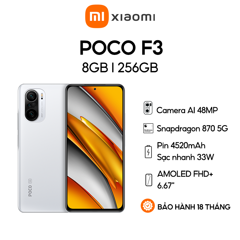 Điện Thoại Thông Minh Xiaomi Poco F3 8GB l 256GB - Hàng Chính Hãng