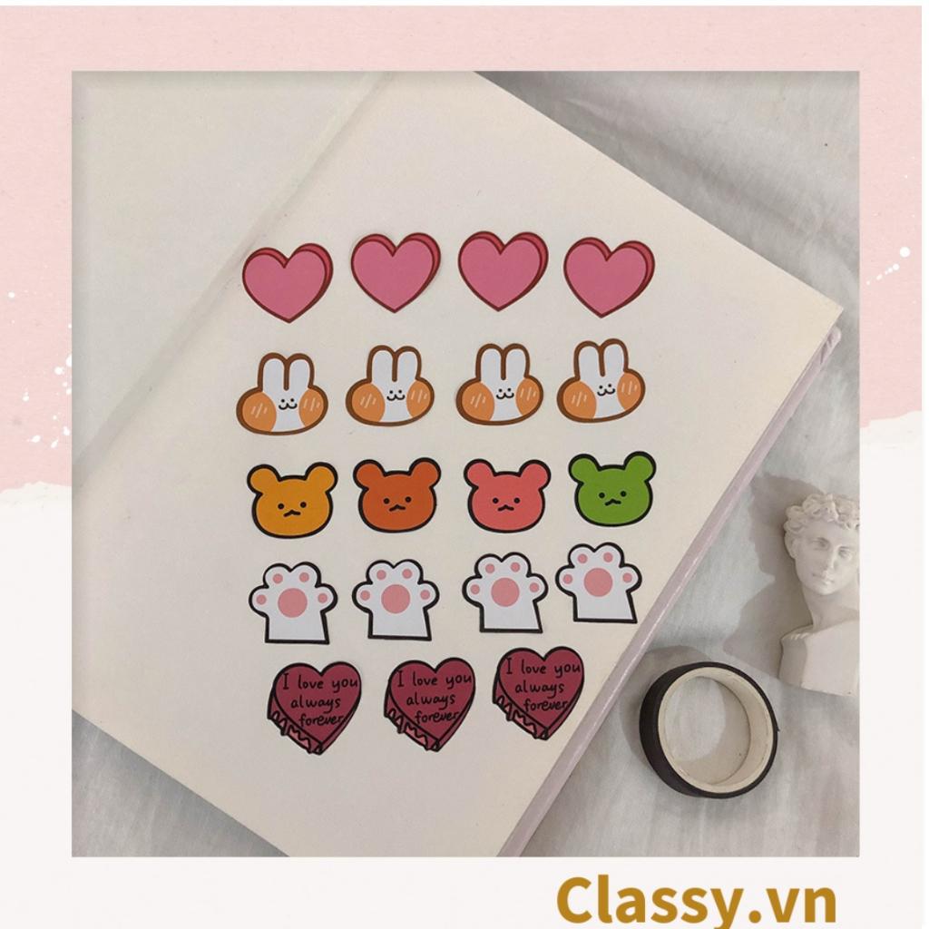 Bộ 12 Sticker dễ thương tem dán chống nước,PK638