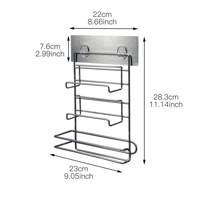 Kệ inox dán tường bếp,dán cạnh tủ lạnh đa năng GDTH