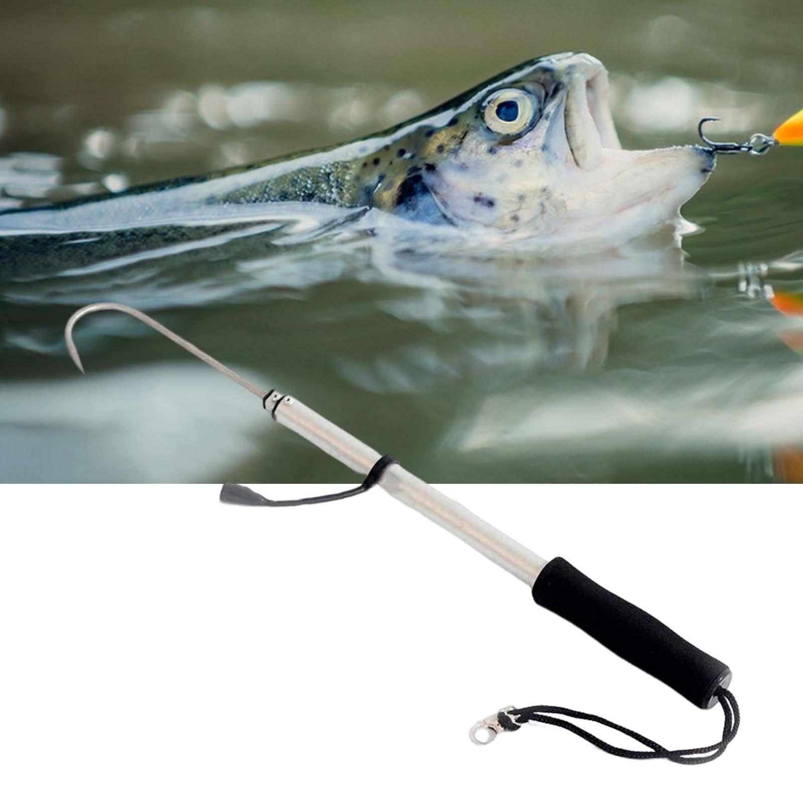 Fishing Gaff Fish Grip Freshwater Portable Lip Grabber with Spear Hook Sturdy Lightweight Boat Fishing Durable Fish Lip Gripper Fish Gripper