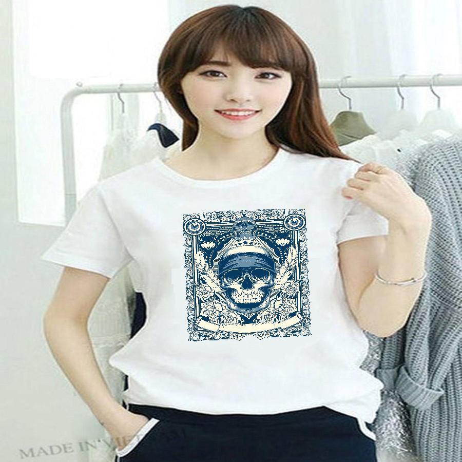 Áo thun nữ in hình họa tiết cotton 4 chiều dày mịn