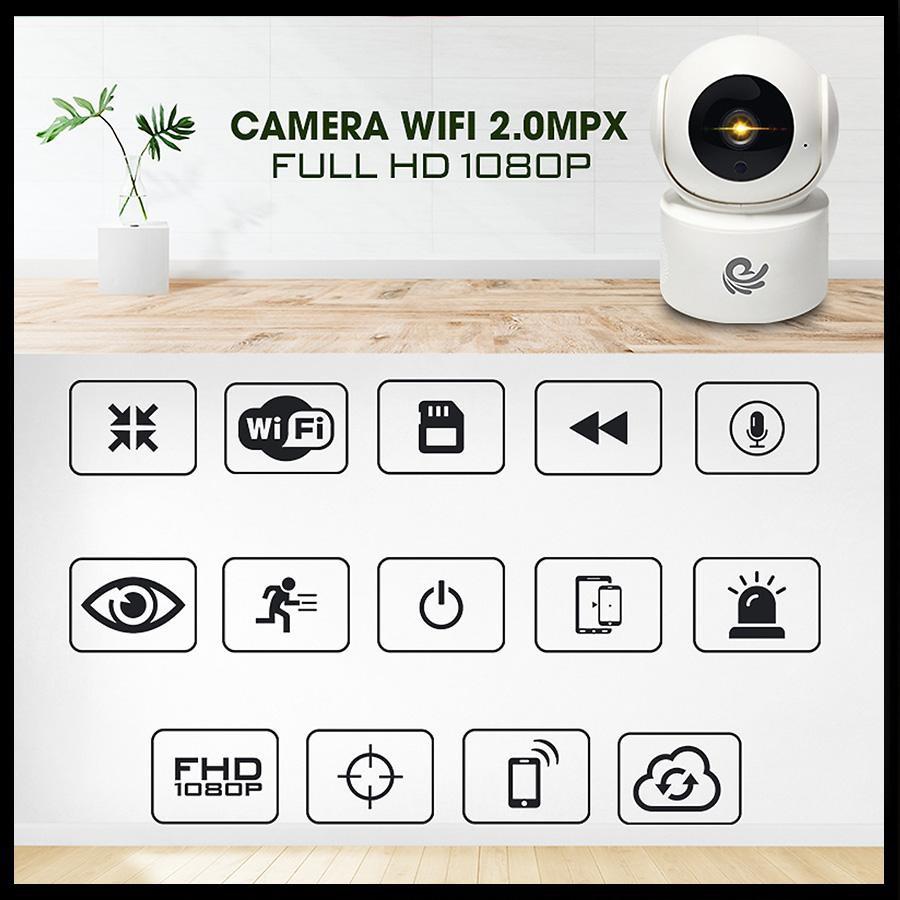 Camera IP Wifi  trong nhà Carecam CC2021 HD 2.0 MPX chống trộm giá rẻ hàng chính hãng