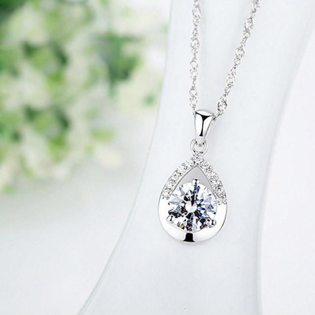 Dây chuyền giọt nước nạm đá zircon BHDC136