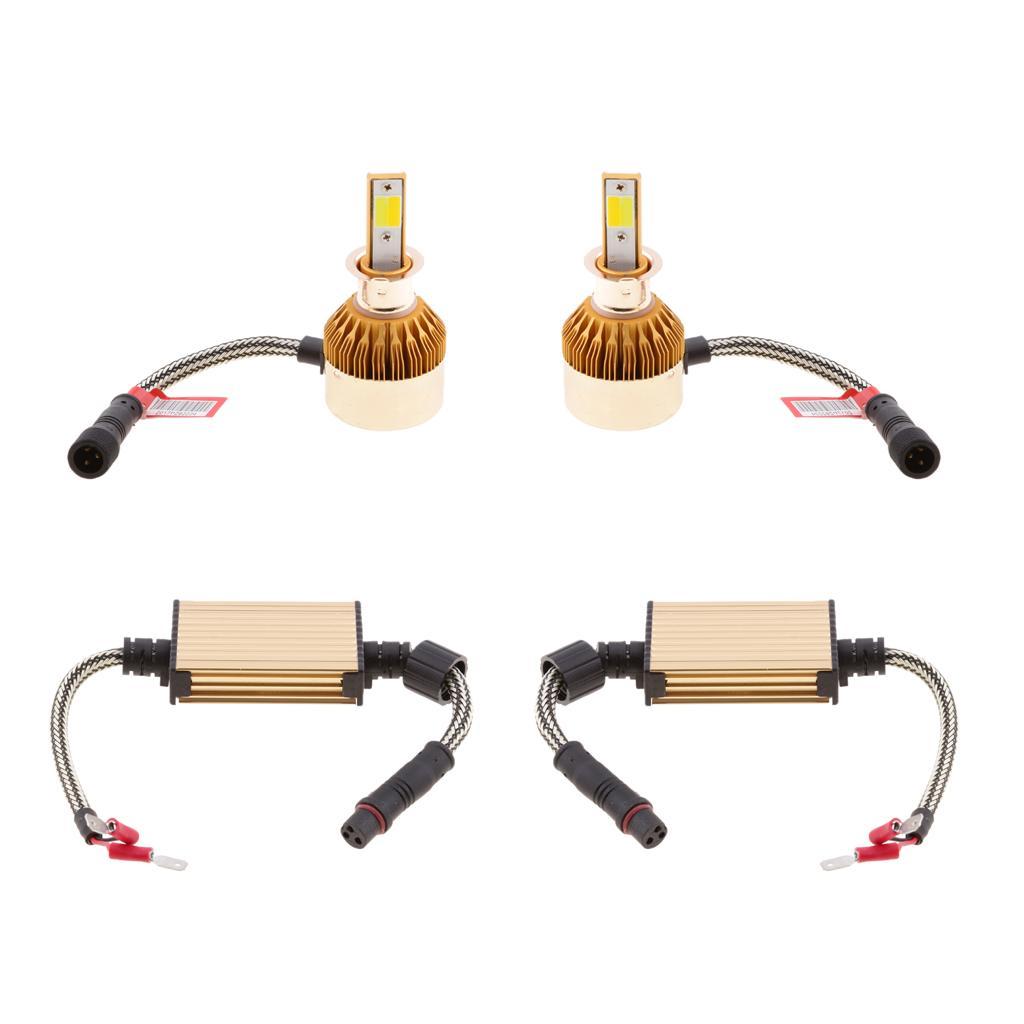1 Pair H3 Dual Color High Performance Headlight Fog Light Indicator