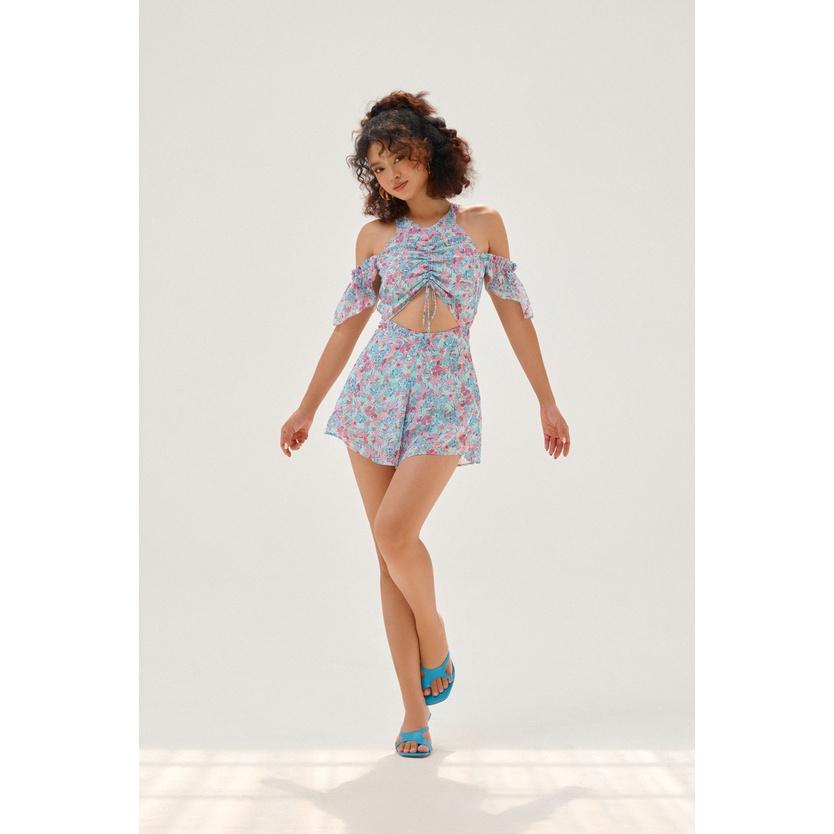Nene Clothing - Playsuit hoa trễ vai