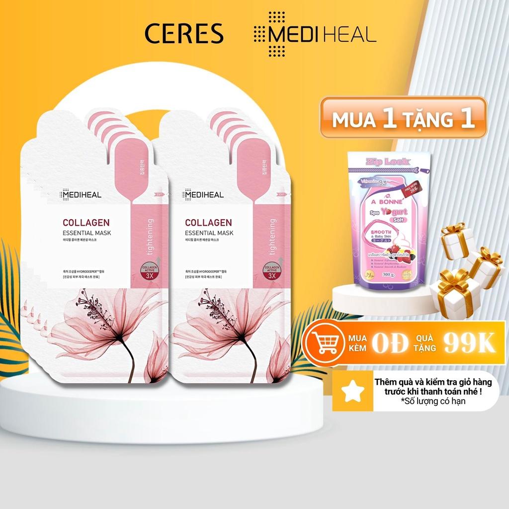 Hộp 10 Mặt Nạ Mediheal Collagen 3X Ngăn Ngừa Lão Hóa Da Mask 24ml/Miếng
