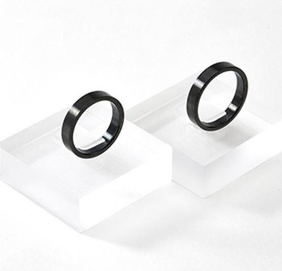 Nhẫn cặp tình nhân inox trơn đen NC132