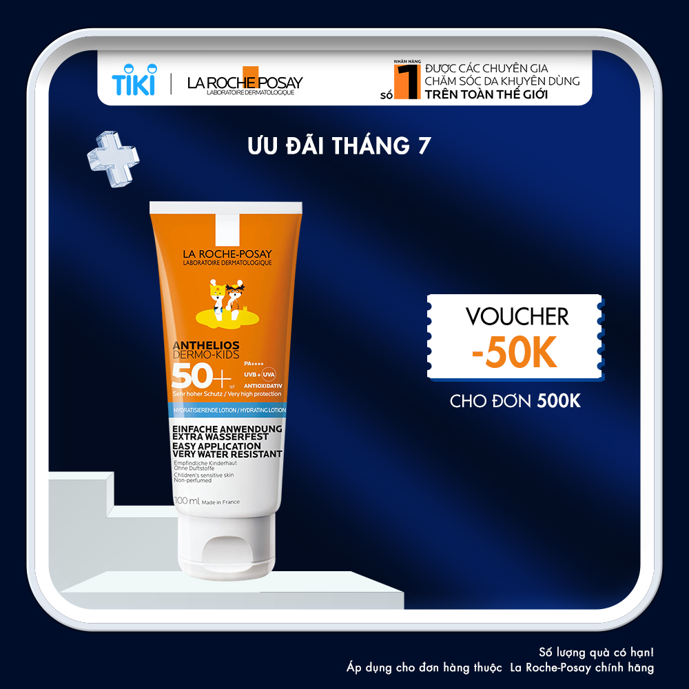 Kem Chống Nắng Dạng Sữa Cho Trẻ Em La Roche-Posay Anthelios Dermo Kid SPF 50+ UVB &amp; UVA (100ml)