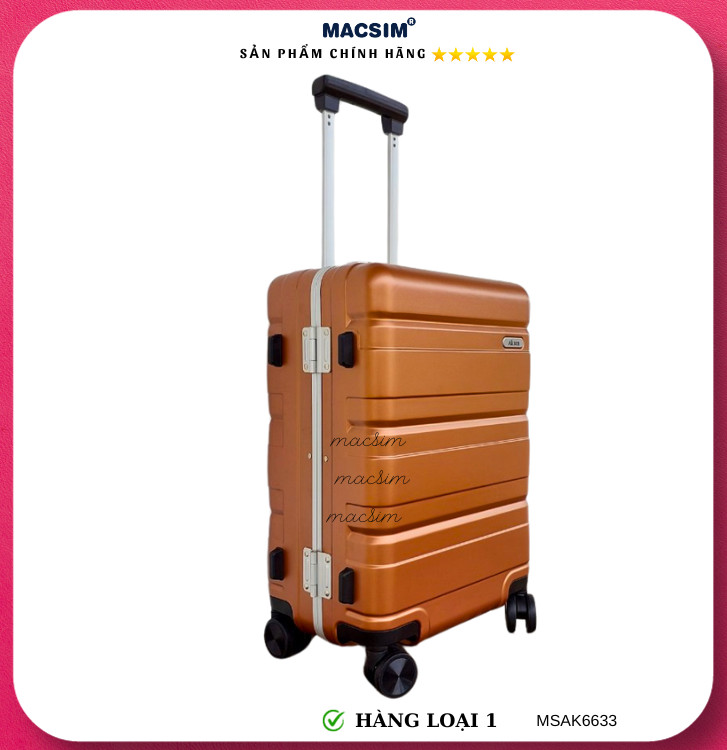 Vali cao cấp Macsim Aksen hàng loại 1 MSAK6633 cỡ 20inch