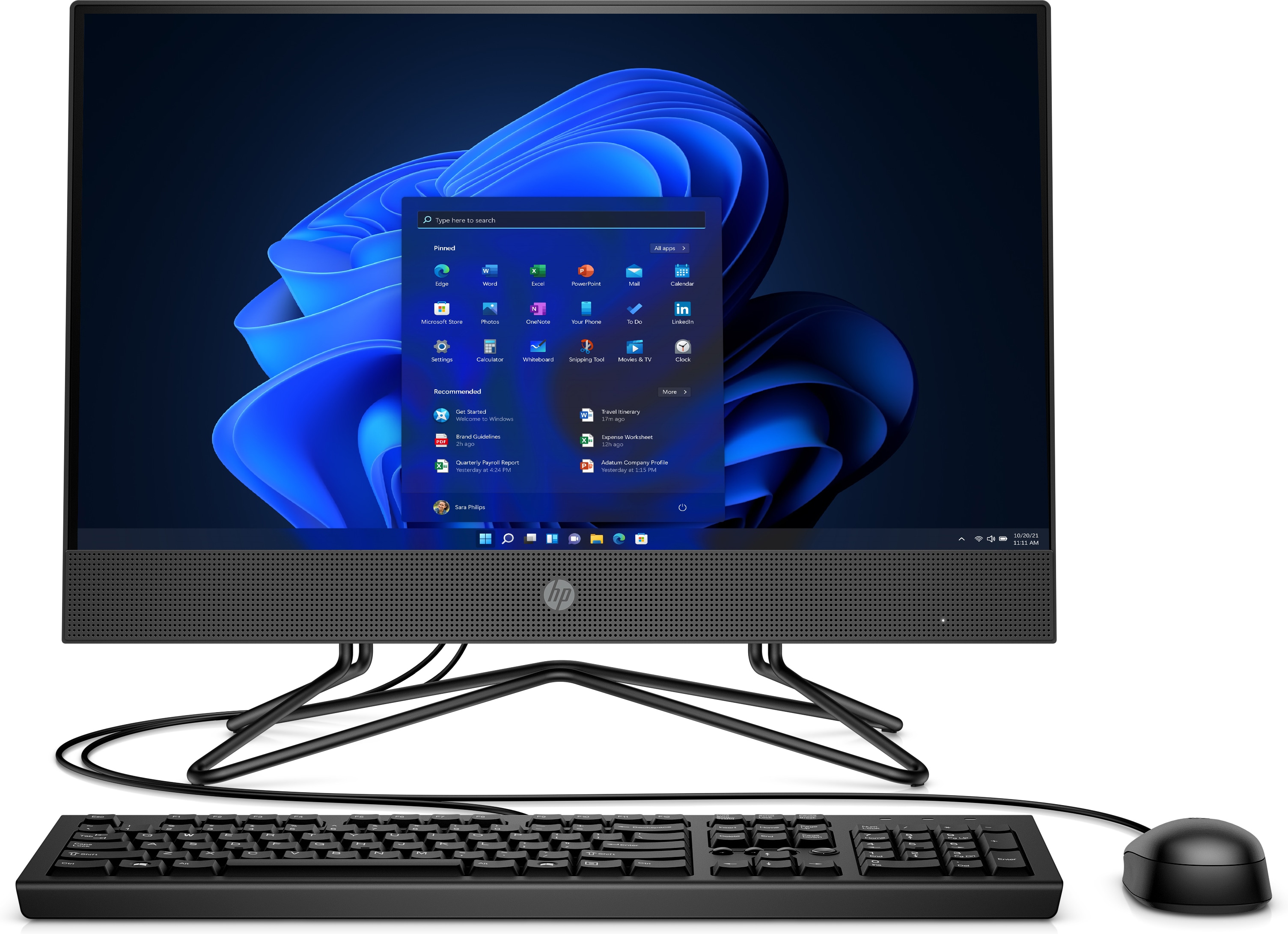 Máy tính để bàn HP AIO 200 Pro G4 74S22PA (Core i3-1215U | 8GB | 256GB | 21.5"FHD | Intel UHD | Win 11 | USB Keyboard & Mouse) - Hàng Chính Hãng