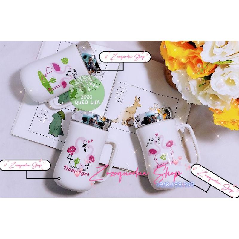 Ly sứ giữ nhiệt nắp tráng gương cao cấp