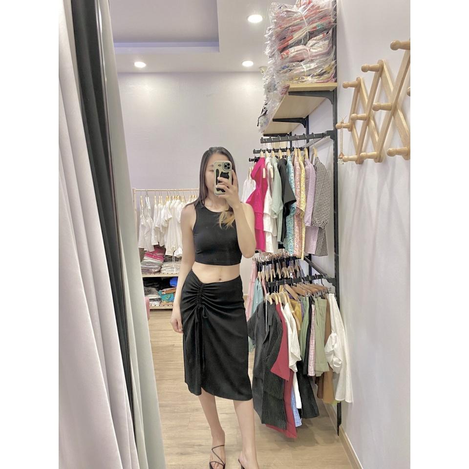 Aó thun 3 lỗ croptop PTL - Áo croptop xinh, phong cách thời trang mới