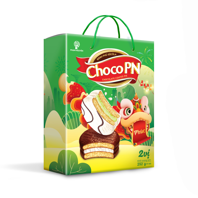 Bánh phủ sôcôla 2 vị PHÚC – Choco PN 252 NEW