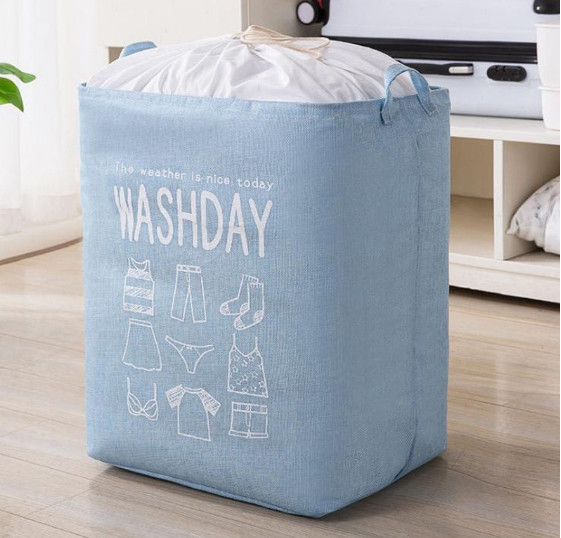 Túi vải đựng chăn màn cỡ lớn có thể gấp gọn, Giỏ đựng quần áo chống thấm nước siêu tiện dụng