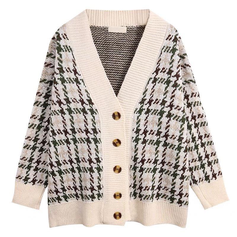 Áo cardigan len Áo cadigan khoác len nữ dệt kim form rộng cổ V phong cách Hàn Quốc ulzzang