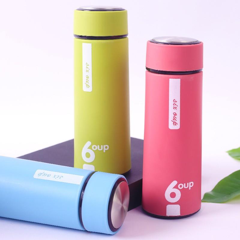 Bình nước thủy tinh màu- giữ nhiệt thủy tinh bọc nhựa 450ml