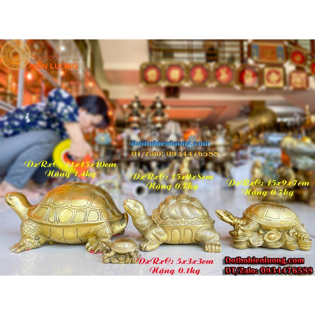 Tượng Kim Quy Màu Vàng Bằng Đồng Nguyên Chất Các Cỡ
