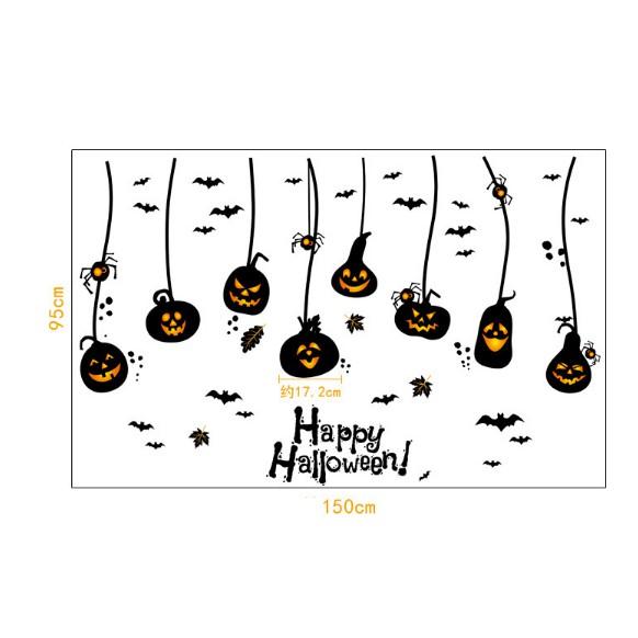 Decal trang trí tường - Rèm dây lễ hội Halloween