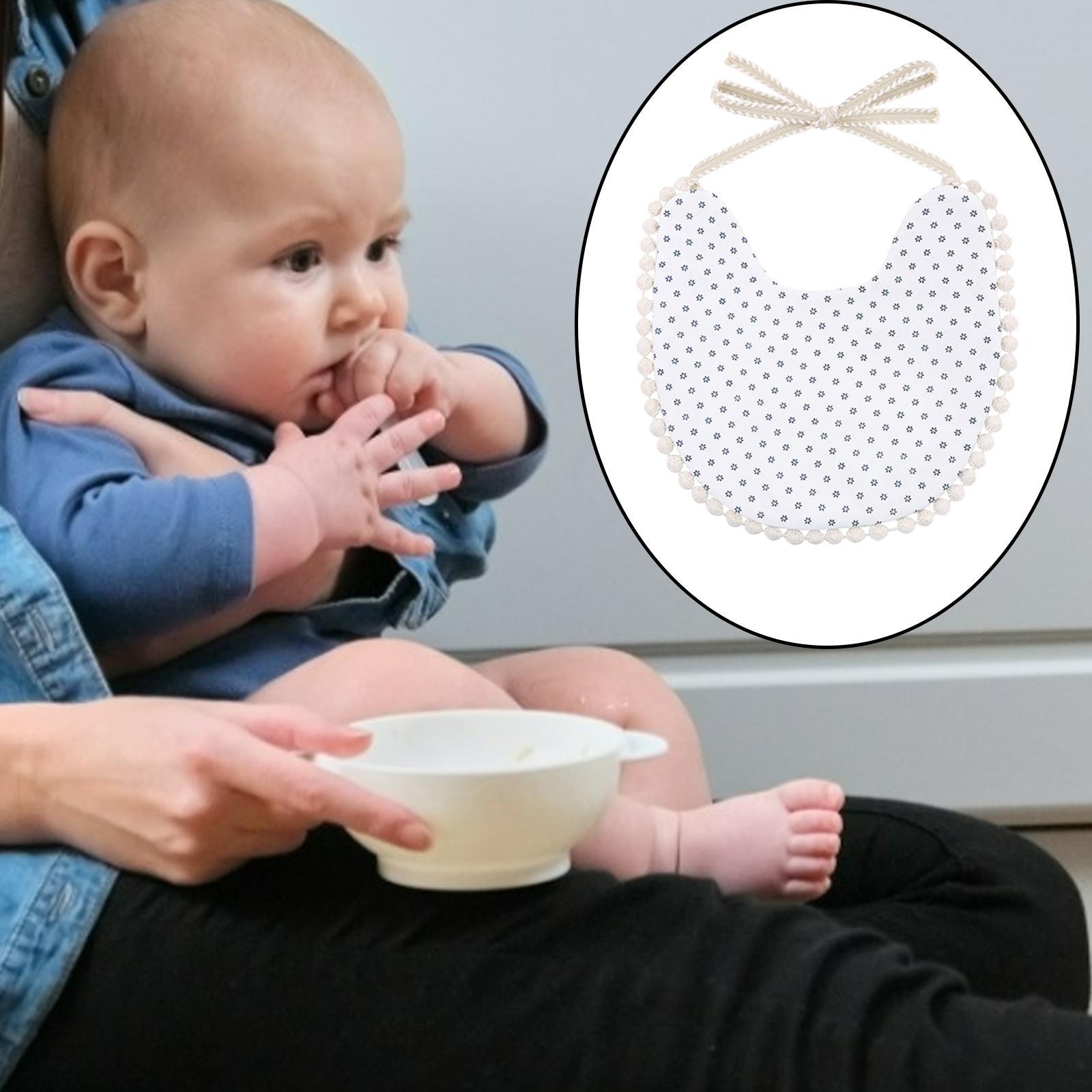 Feeding Bib Drooling Burp Apron Washable A White