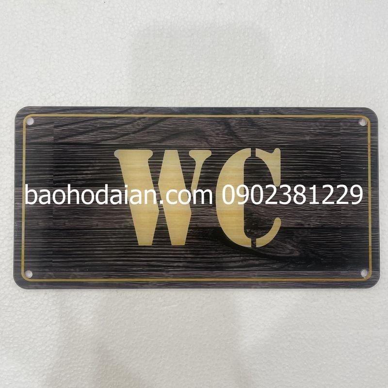 Bảng mica in uv nhà vệ sinh WC nam, nữ 12 x 22cm