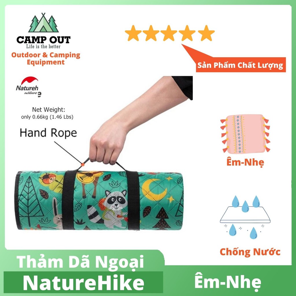 Đồ cắm trại Thảm cắm trại Naturehike NH19C024-Z du lịch dã ngoại xếp gọn chống nước A126