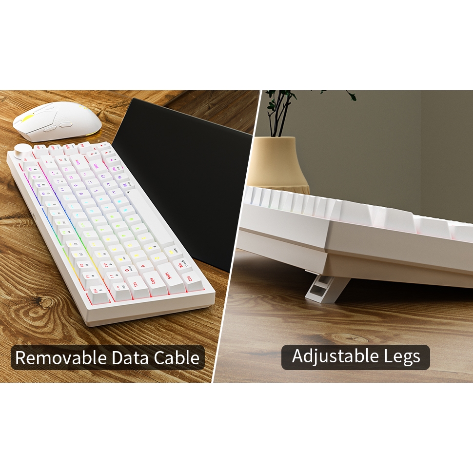 Bàn phím cơ có dây Gaming Newmen GM326, LED Rainbow, Keycap Doubleshot xuyên Led, Hotswap, bảo hành 24 tháng - Hàng chính hãng