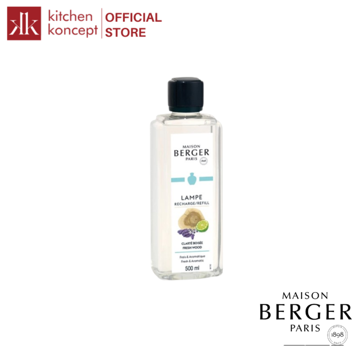 Maison Berger - Tinh dầu đèn xông hương Fresh Wood - 500ml