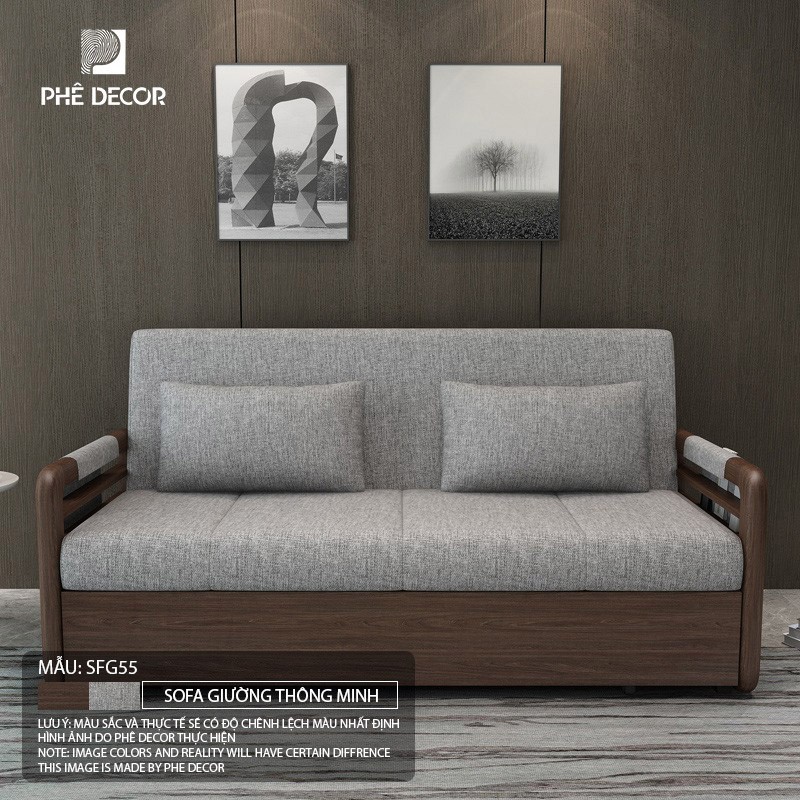 SOFA GIƯỜNG THÔNG MINH MARIA - SFG55 - ải công nghệ đệm sơ dừa 160x80x80