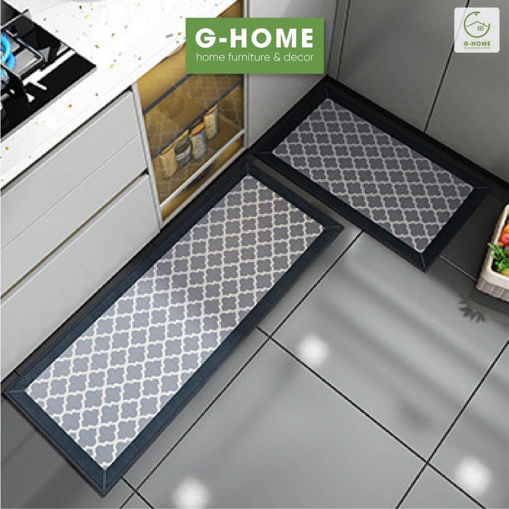 Thảm lau chân nhà bếp cao cấp Ghome, thảm bếp sợi dệt 3D 3 lớp chống trơn trượt thấm hút nước tốt TB21M2