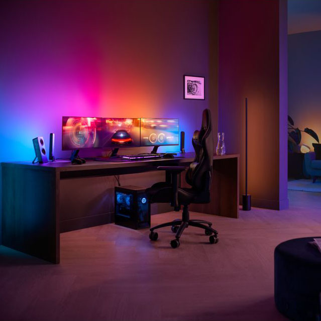 Đèn LED dây thông minh Phillips Hue Play Gradient Lightstrip for PC 16 triệu màu cho máy tính - Hàng Chính Hãng