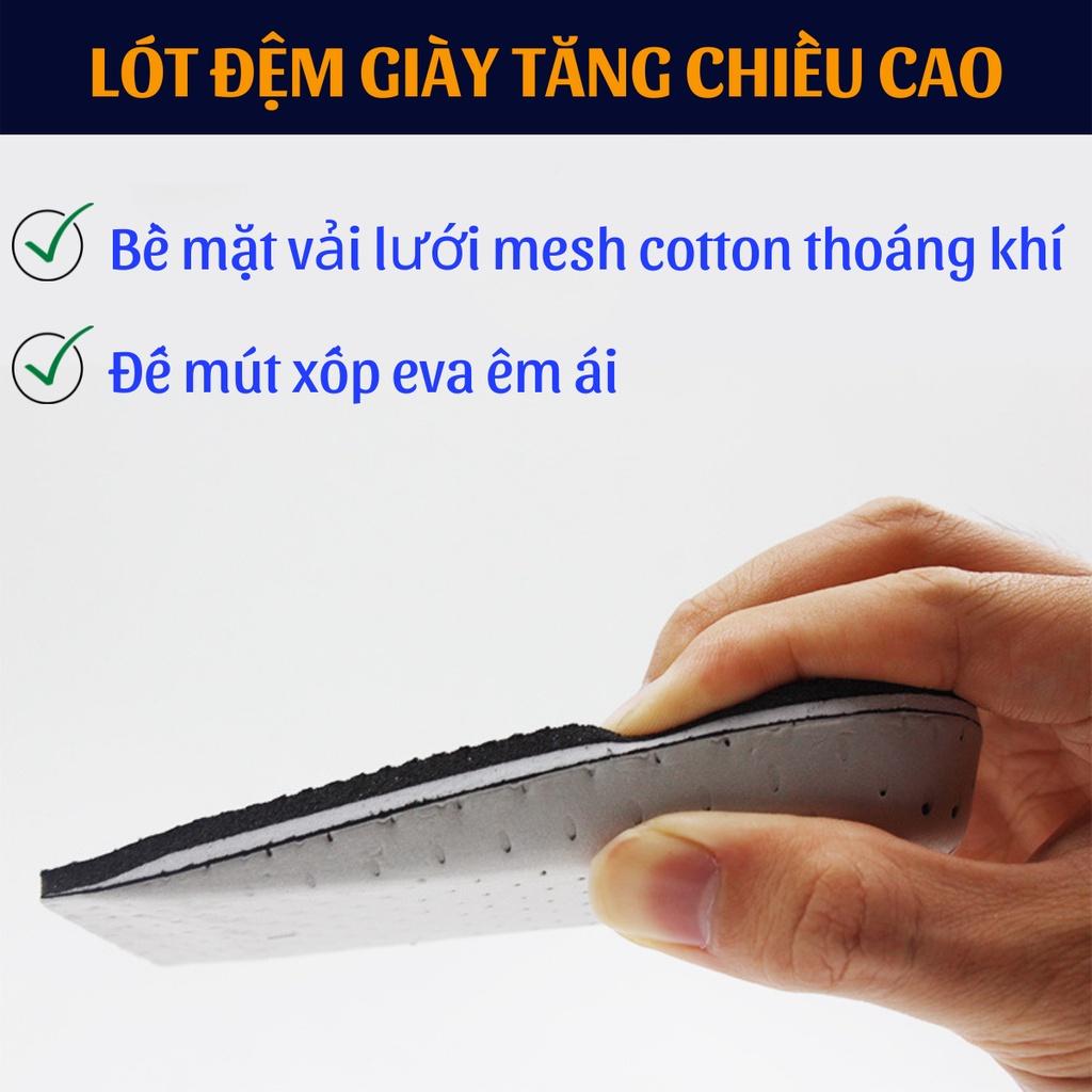 Lót đệm giày tăng chiều cao đến 2-4cm đủ loại. Chống hôi chân, dễ dàng cắt điều chỉnh size, tái sử dụng nhiều lần