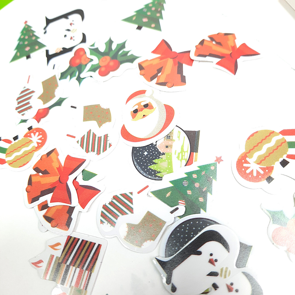 50 Sticker Giấy Trang Trí Noel Loại Nhỏ - Sticker Giáng Sinh