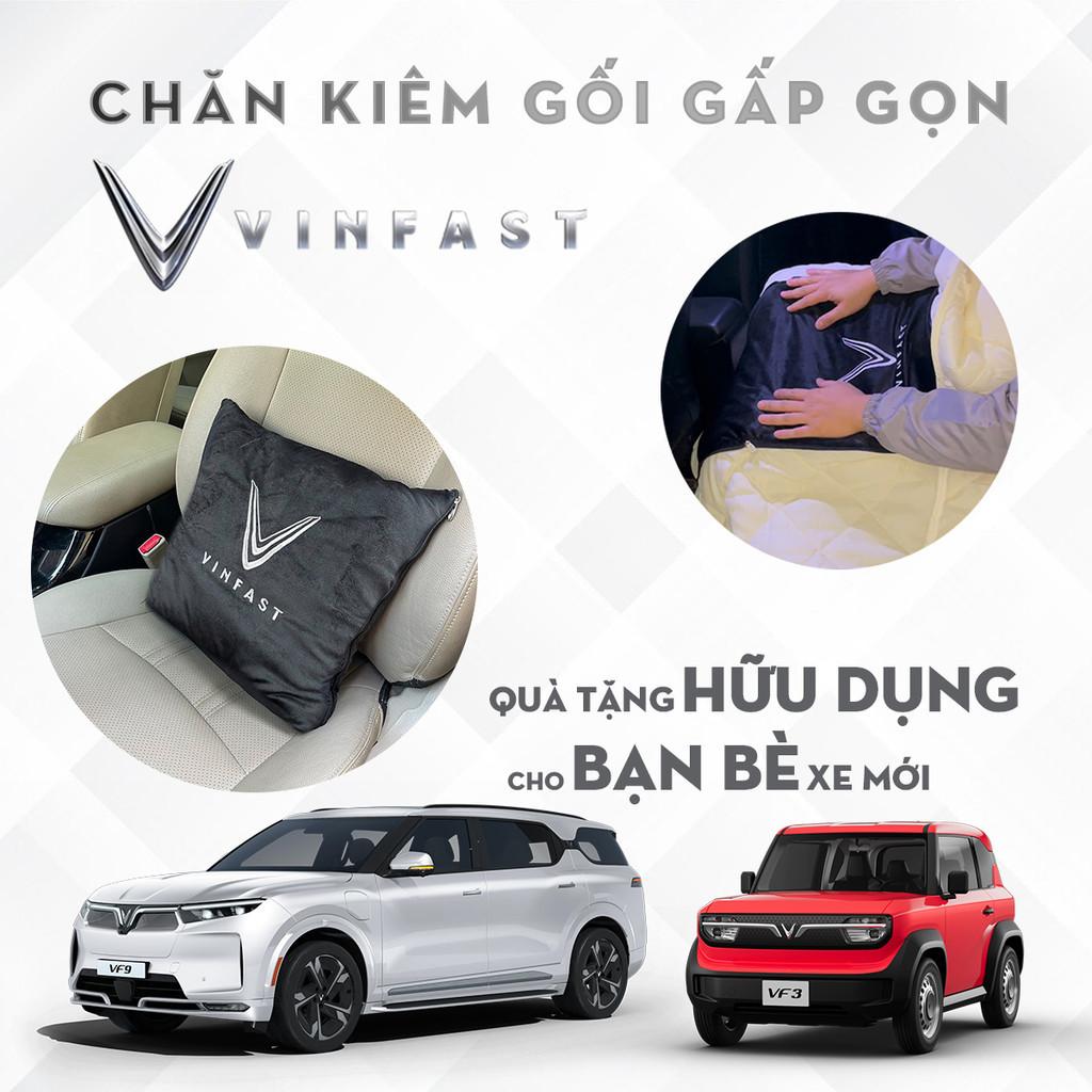 Combo gối chăn 2 trong 1,Bộ Chăn Gối Ngủ Ô Tô VINFAST Đa Năng Gấp Gọn Dành Cho Xe Hơi SIÊU SANG - Vinfast