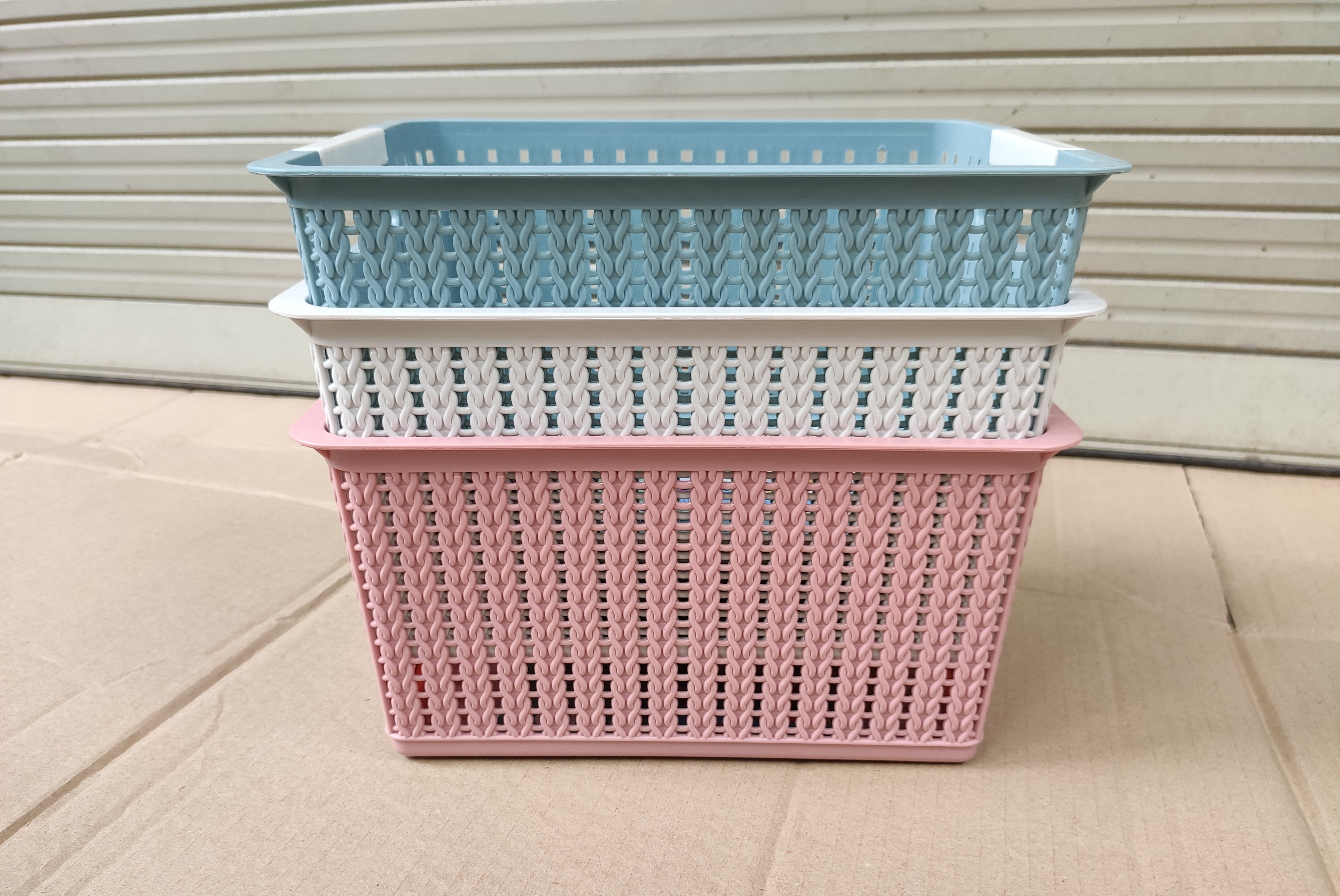 COMBO Rổ chữ nhật đựng đồ đa năng sang đẹp phong cách hàn quốc 3 cỡ