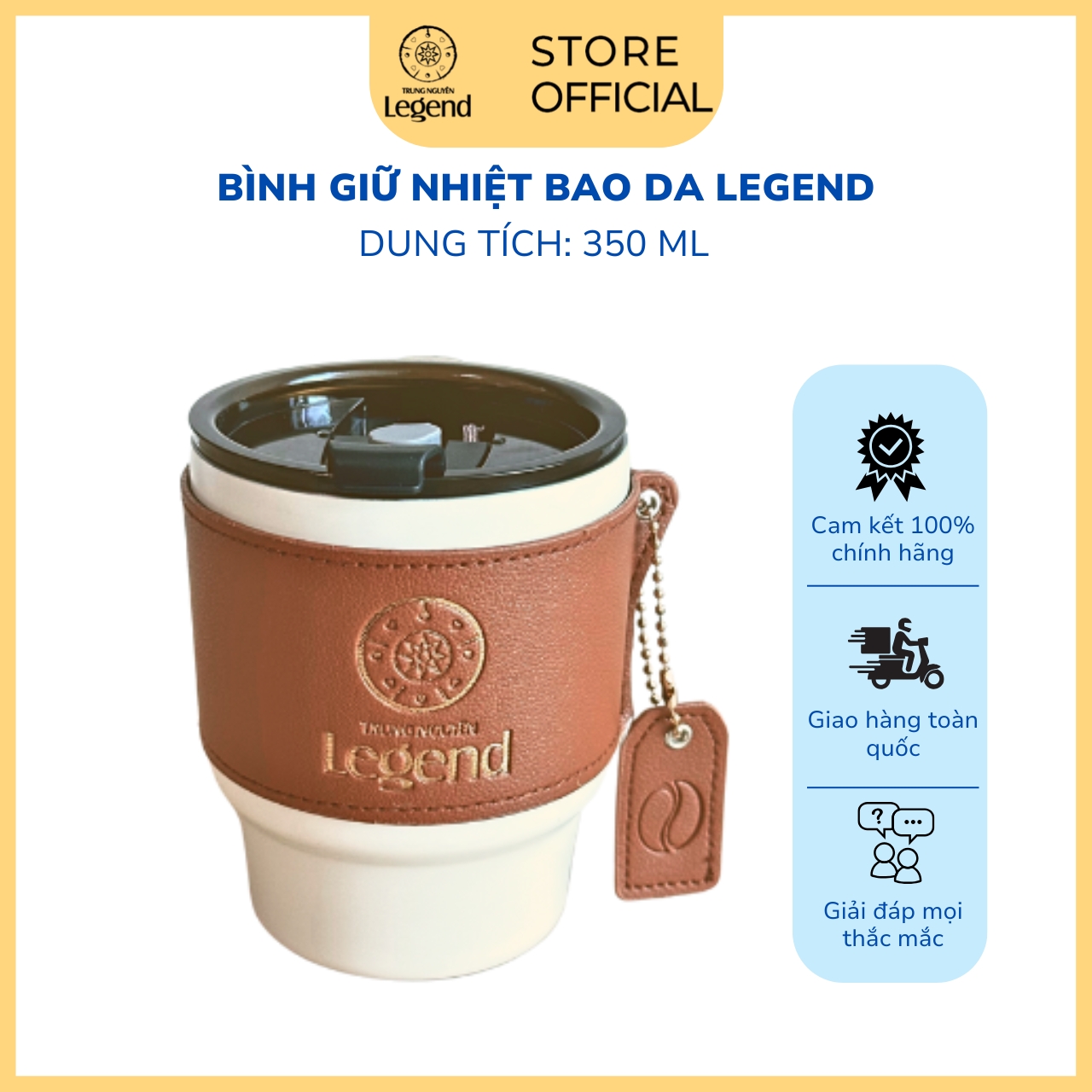 Bình Giữ Nhiệt Bao Da Trung Nguyên Legend - 350ml -