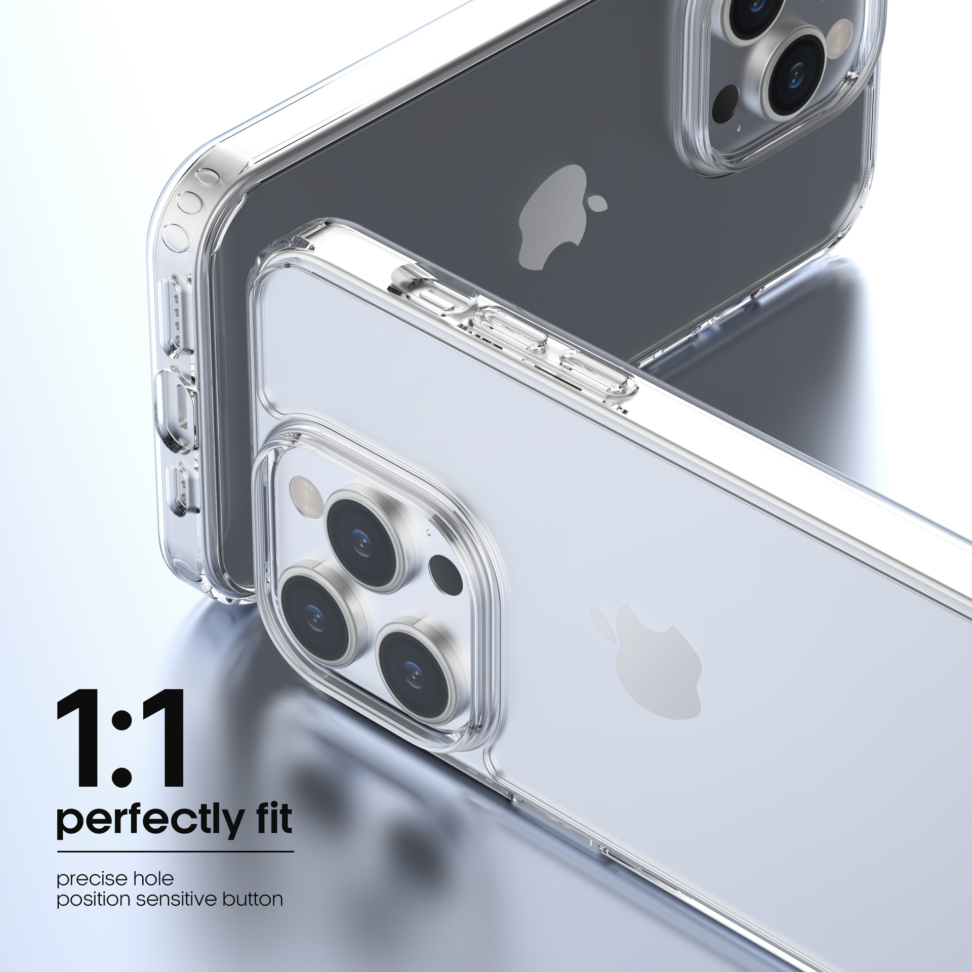 Ốp Lưng Trong Suốt Crystal Clear cho iPhone 14 / 14 Plus / 14 Pro / 14 Pro Max