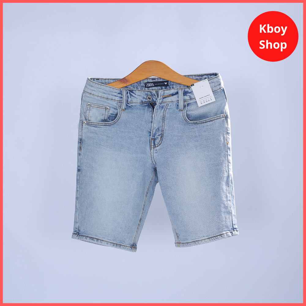 Quần Short Nam Vải Jean Cao Cấp, Form Slimfit Đẹp Dễ Phối Đồ Phong Cách Cá Tính - QN08