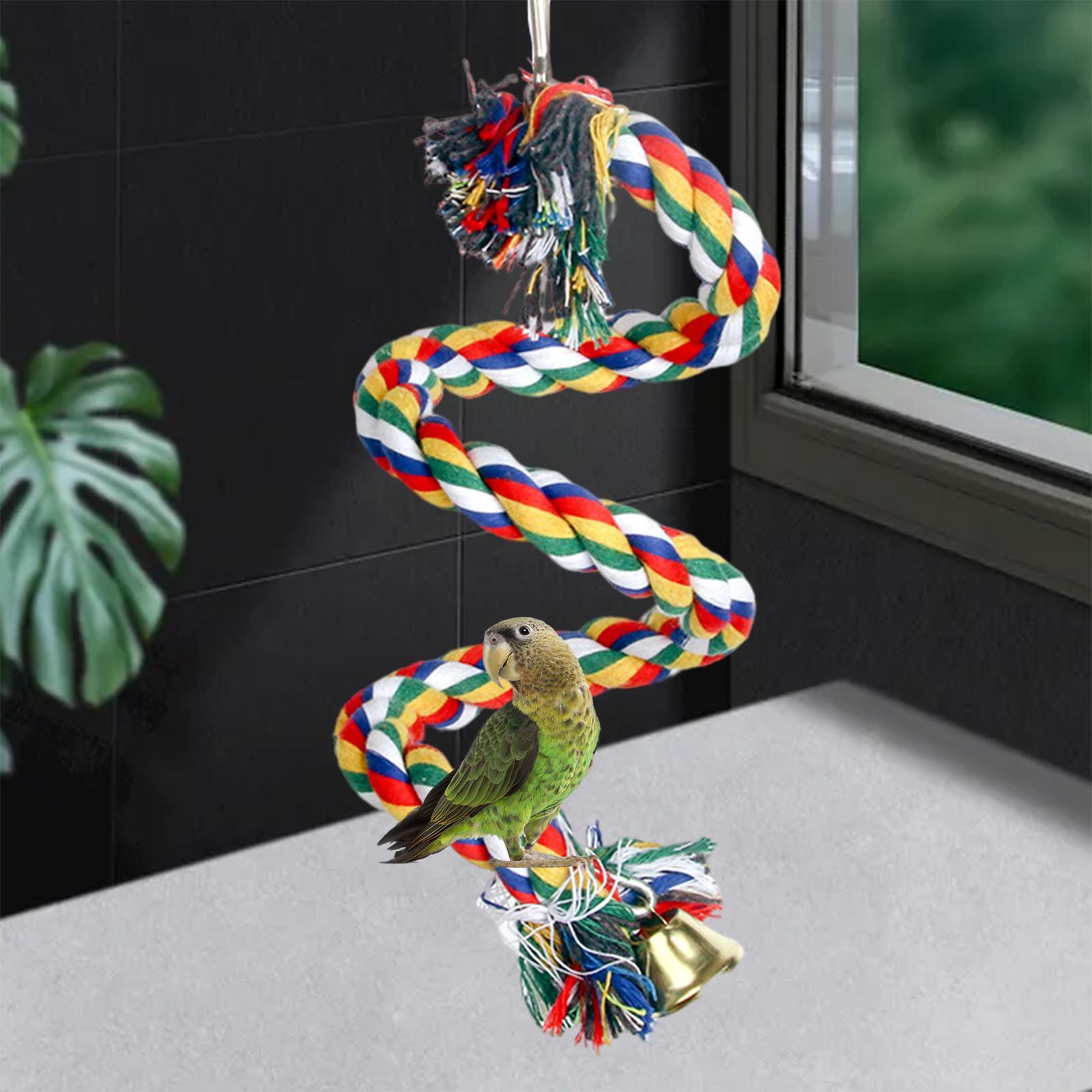 Parrot Rope Budgie  Bird Cage  Cockatiel Perch Chew