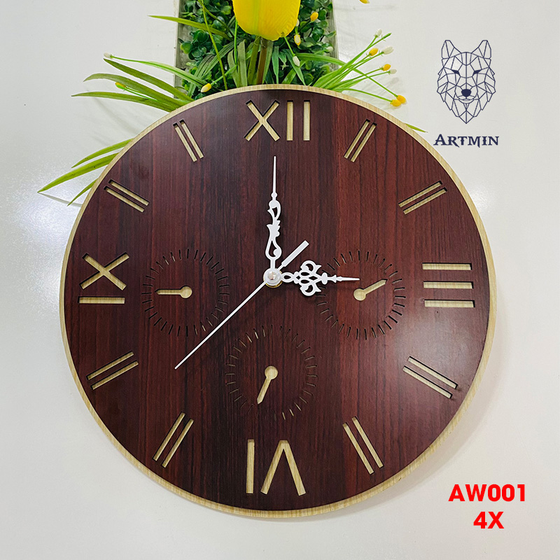 AW001 - Đồng Hồ Gỗ Treo Tường – Décor Trang Trí