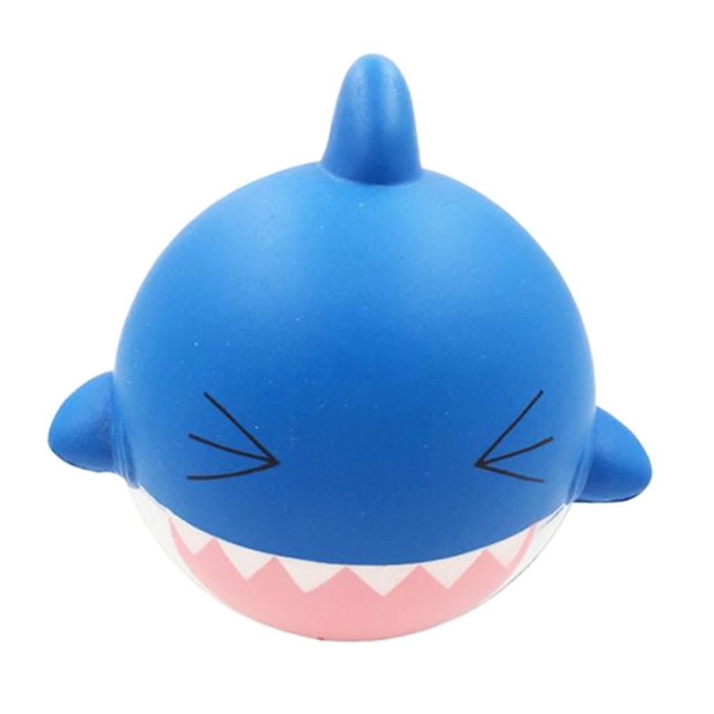 New Squishy Soft Slow Rising Squishes Toys TPR Stress Relief Shark Toy