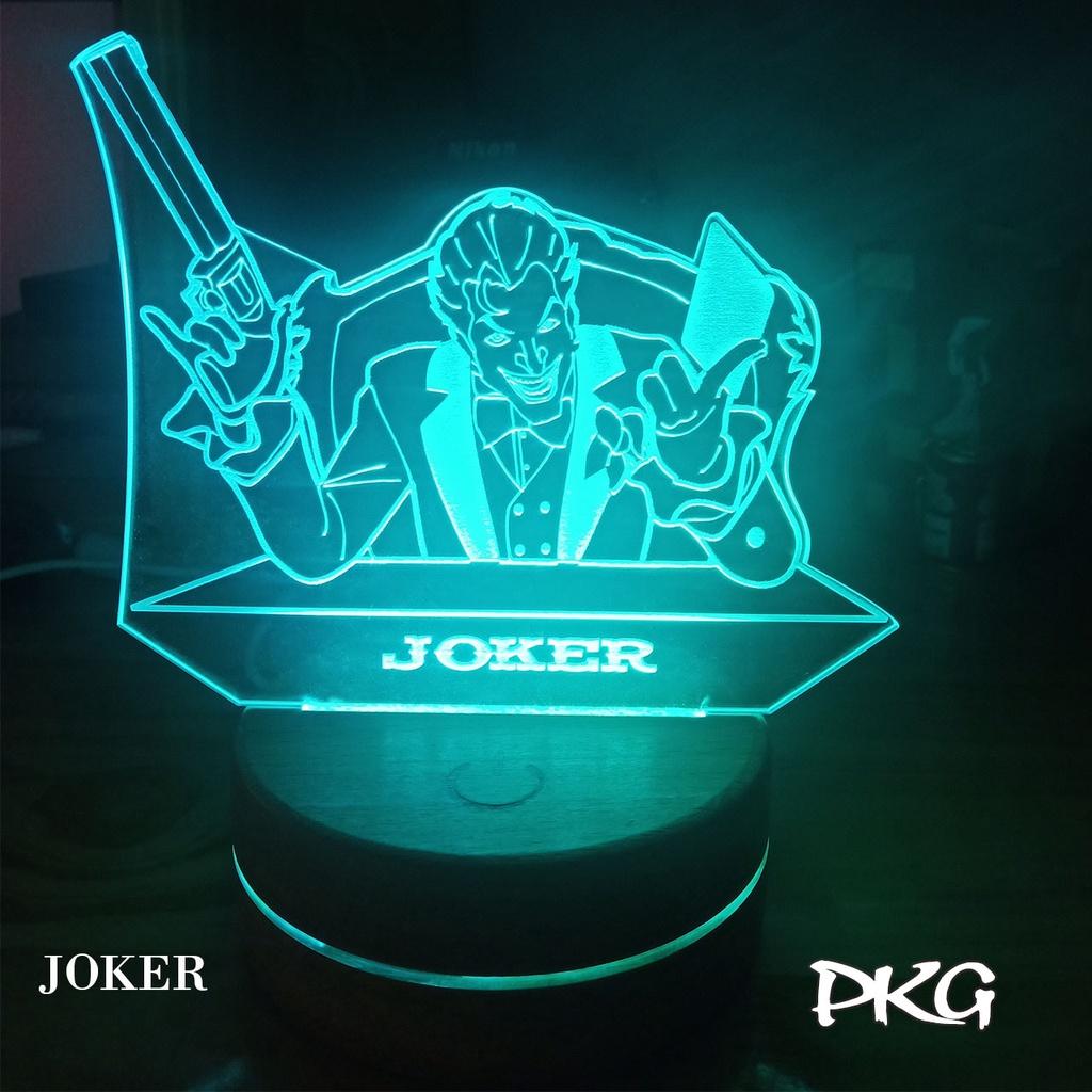 Đèn Ngủ Led 3D tướng JOKER Liên Quân Arena Of Valor cảm ứng có điều khiển từ xa nháy 16 màu 4 chế độ nháy