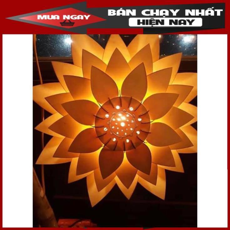 Đèn gỗ hoa sen Đèn gỗ thả trần gia công trang trí nhà và decor quán cafe bền đẹp, độc, lạ hiện đại 2021