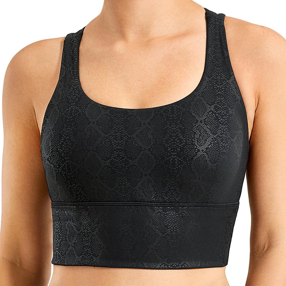 CRZ Tập YOGA Thiết Kế Quai Áo Bra Yoga Hàng Đầu Cho Nữ Len Dài Wirefree Đệm Vừa Hỗ Trợ Áo Ngực Thể Thao