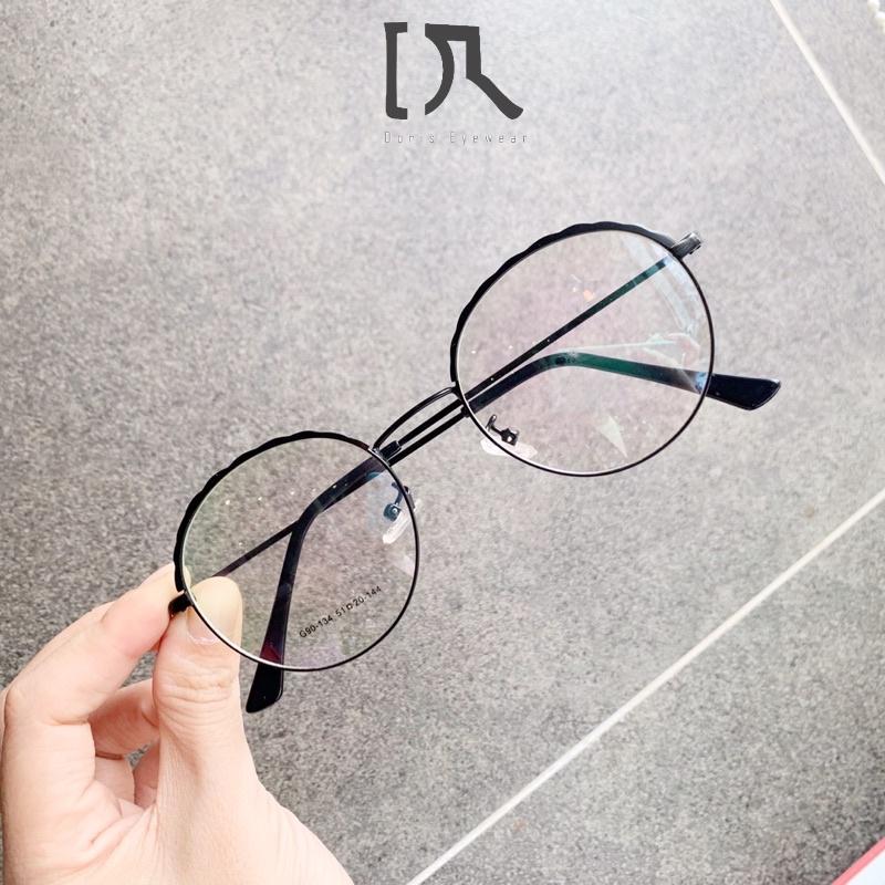 Gọng Kính Cận Tròn To Phối Viền Hoa Văn Nhiều Màu DORISEYEWEAR