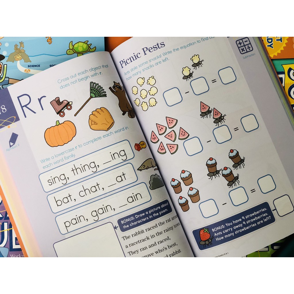 Sách: Summer brain quest k1 ( 5 - 6 tuổi ) - Á Châu Books, bìa mềm in màu