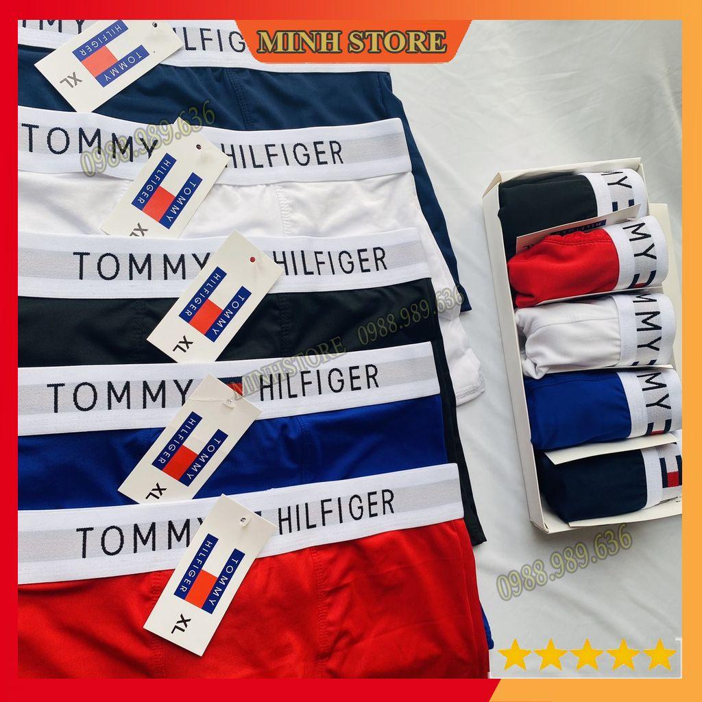 COMBO 4 Quần lót nam boxer thun lạnh cao cấp, quần sịp đùi nam boxer co dãn 4 chiều SD04 (Che tên) - MS66