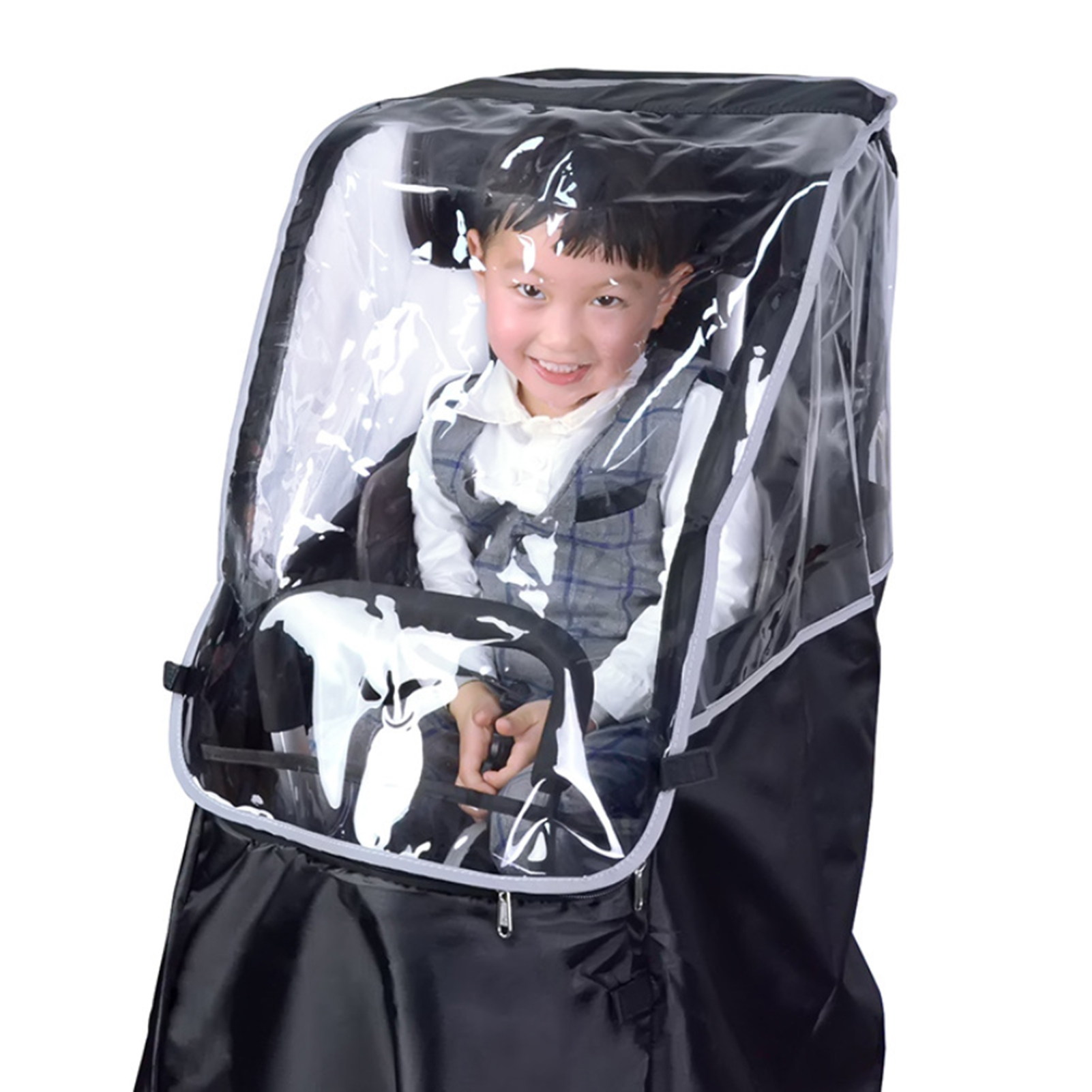 Ghế Ngồi Xe Đạp Cho Trẻ Em Có Áo Mưa PVC