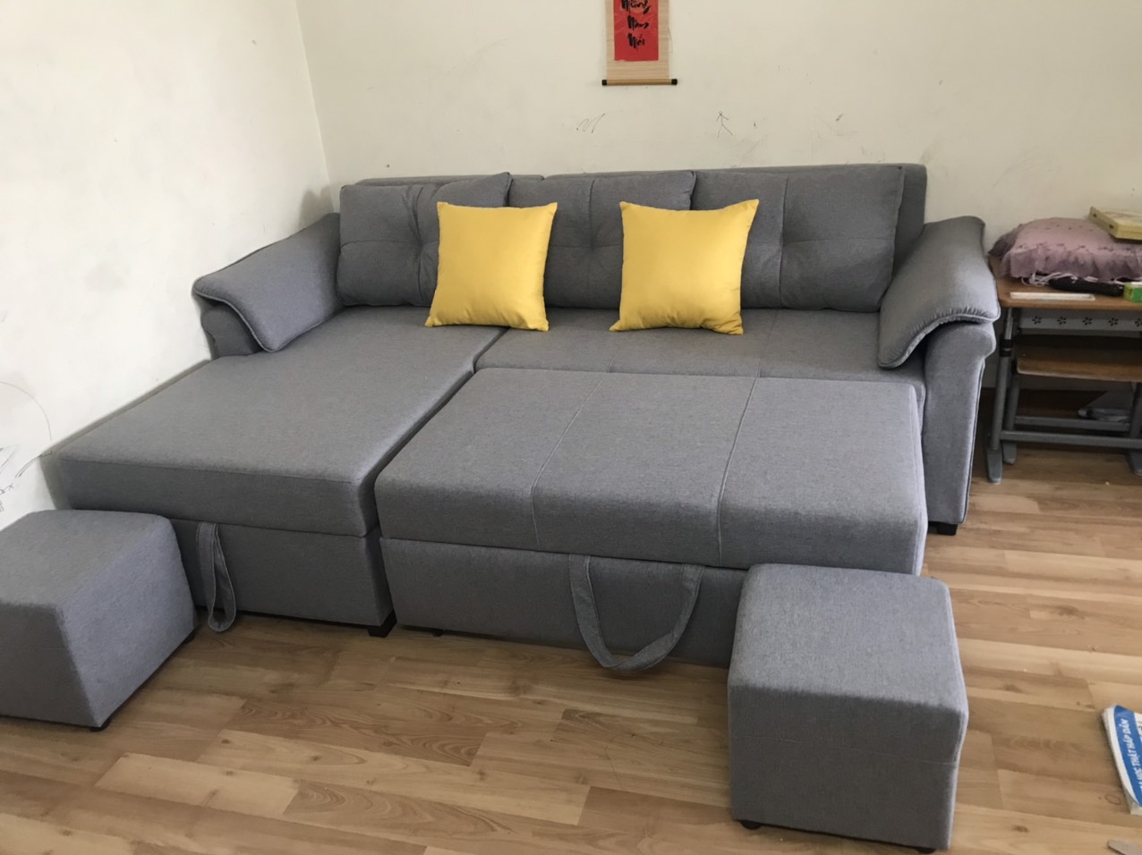 Sofa giường kéo góc L Juno Sofa Chất lượng Kích thước 250 x 150cm 