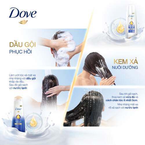 Dầu Gội Dove Phục Hồi Hư Tổn 880gr
