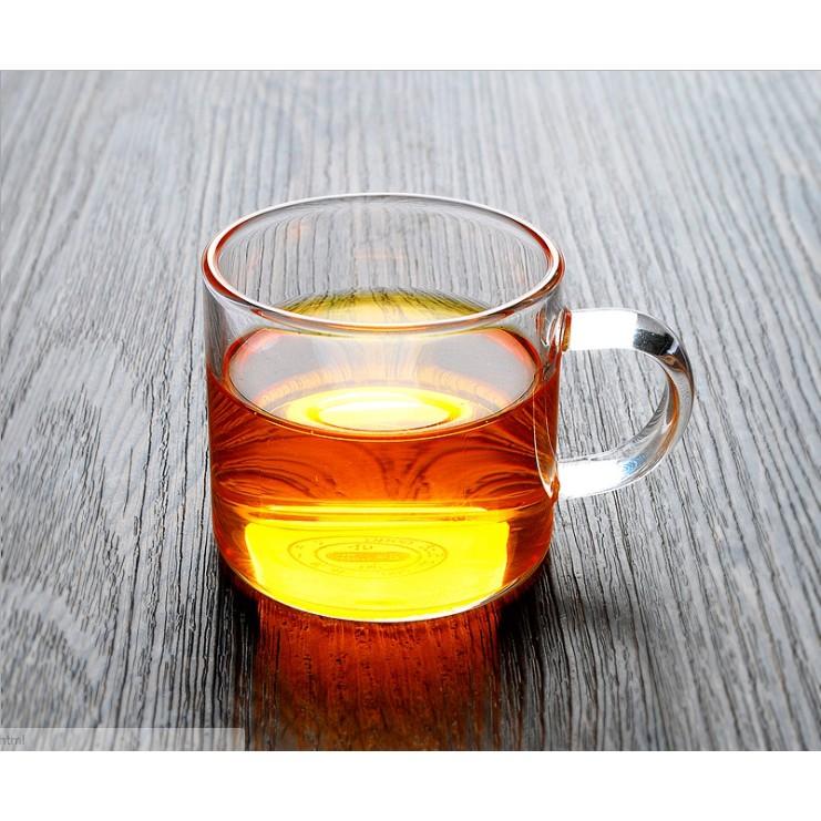 Bộ ấm trà thủy tinh ấm size 1000ml kèm khay trúc BAT 73